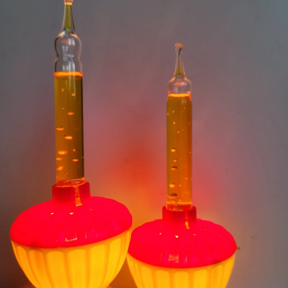 The Noma Bubble-Lites 7 Light Set Indoor Only Red & Orange Lights - Nostalgia
